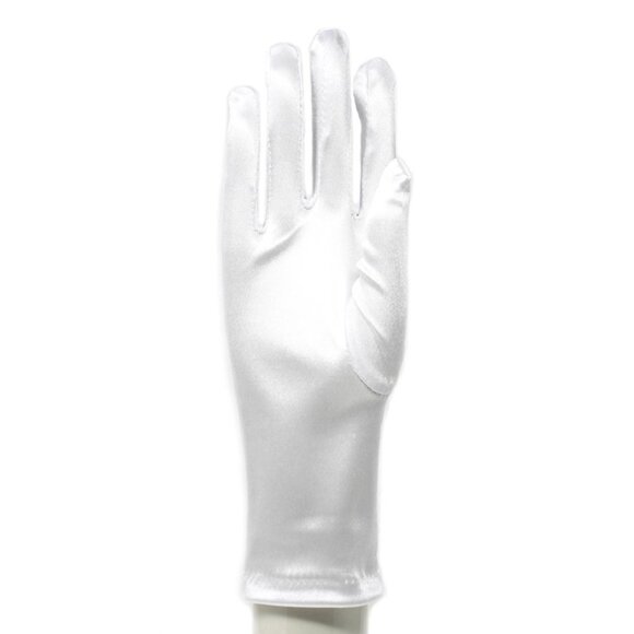 Satin Stretch Wrist Length Dress Gloves in Vibrant Colors Retro Style - Hey Viv - Picture 7 of 7